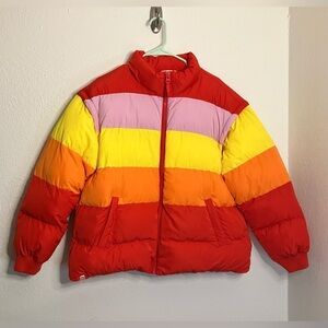 EUC Lego X Puffer Jacket Coat Removable Sleeves Vest Retro Size XL